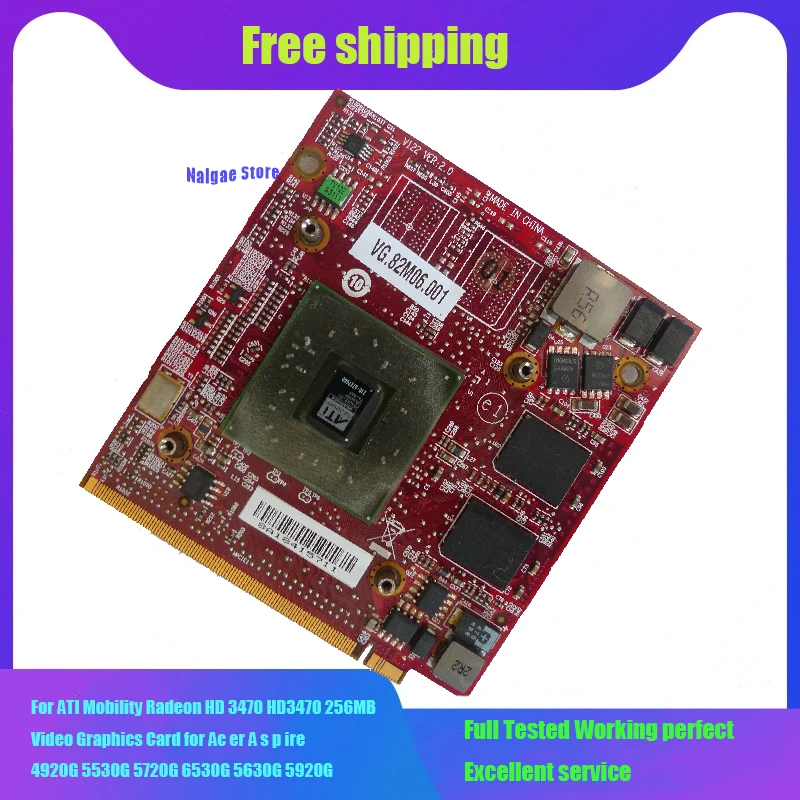 Для Acer Aspire 4920G 5530G 5720G 6530G 5630G 5920G для ATI Mobility Radeon HD3470 HD 3470 256MB видеокарта | Компьютеры и