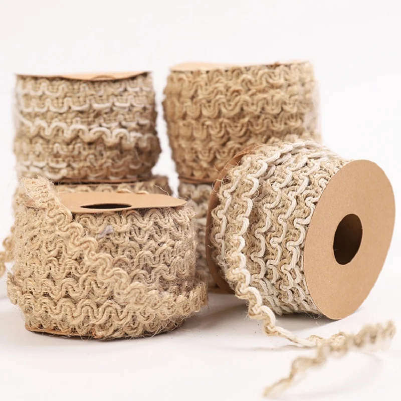 

5M Natural Burlap Hemp Jute rope Party Wedding decoration Wrapping DIY Vintage Ribbons Bow Gift Christmas Handwork Accessories