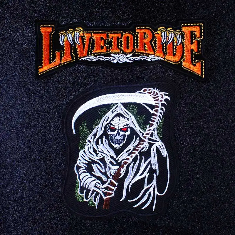 Нашивки с надписью Death Skull на одежде | Дом и сад