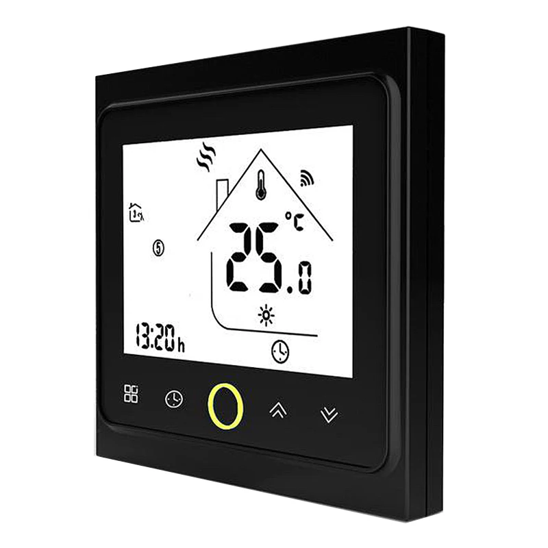 black WiFi умный термостат для воды/подогрева пола, электрические котлы для Alexa Google Home, умный дом - Цвет: black