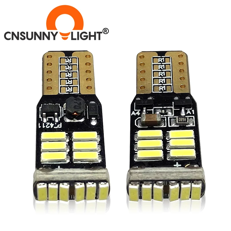 Светодиодный светильник CNSUNNY T10 w5w высококачественные белые Противотуманные фары