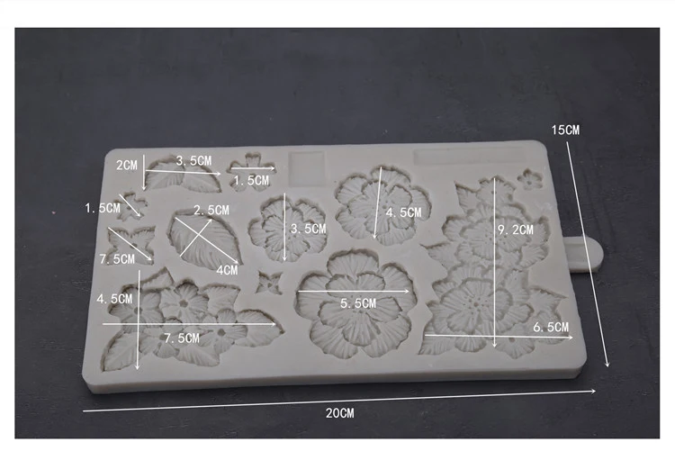 Рельефные сочетание цветов и листьев Ароматизированная свеча силиконовая смола
