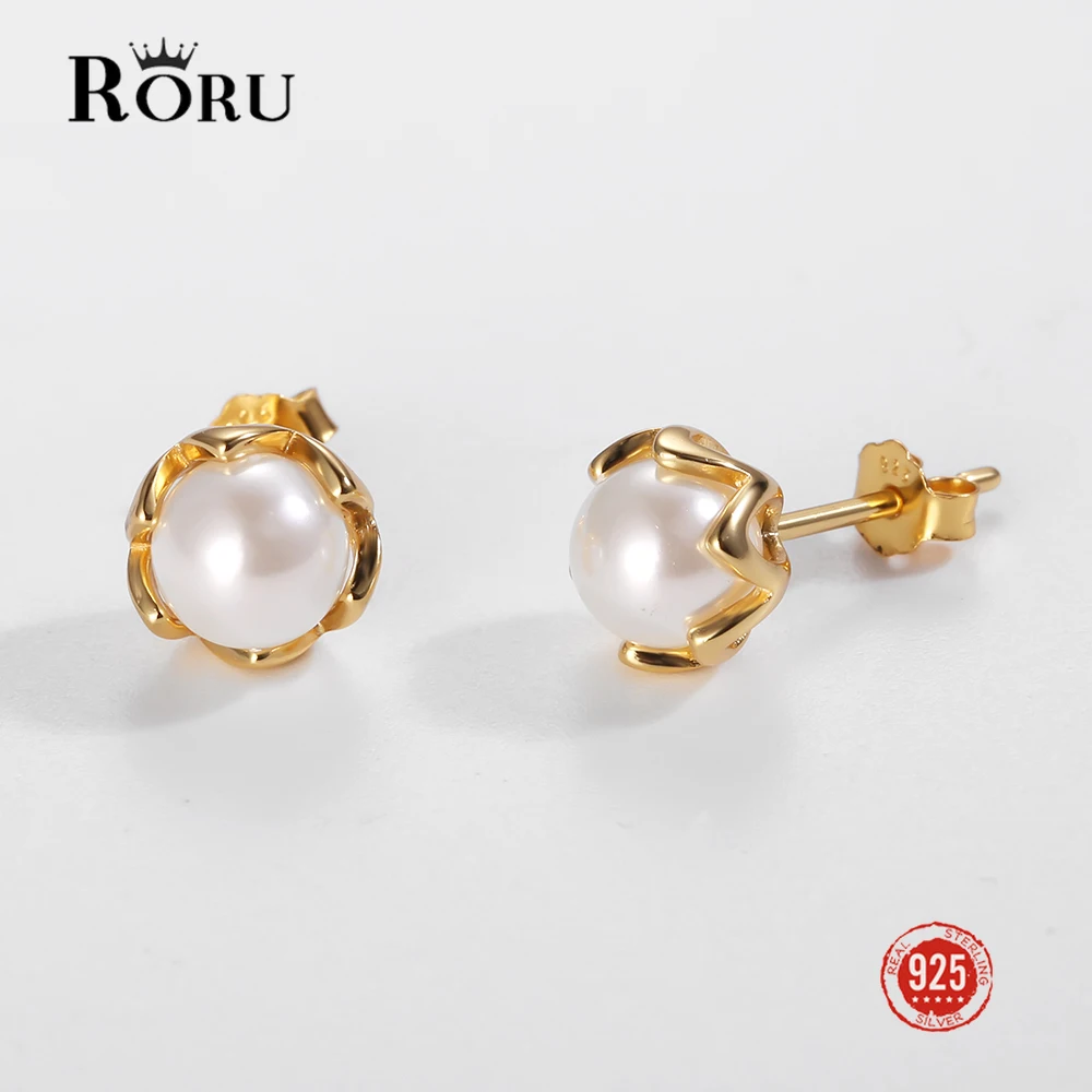 

Серьги-гвоздики женские из серебра подарочный набор украшений для ушей пробы с белым жемчугом