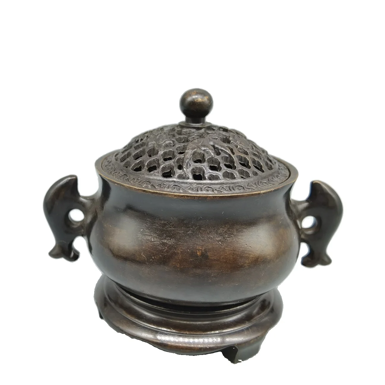 

Laojunlu медный для благовоний горелка с тремя телами, имитация античной бронзы, коллекция шедевров из Китая