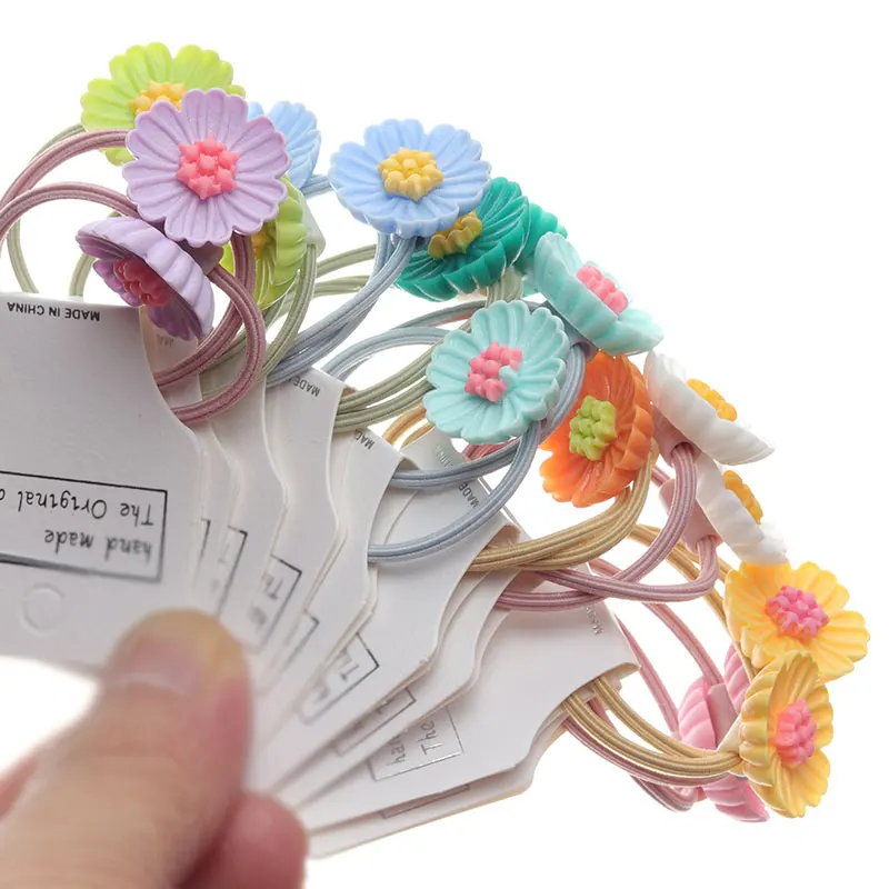 Изысканный галстук для волос с цветами Детский резинка девочек аксессуары