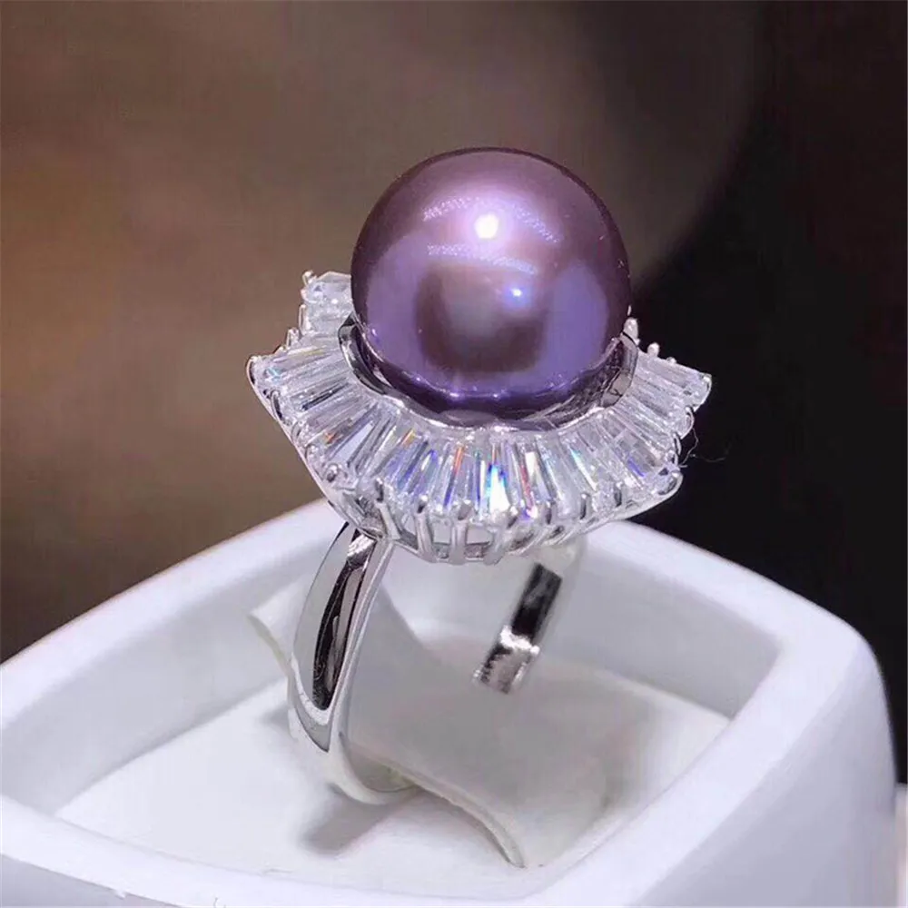 

Three-Piece Jewelry Suit Accessories Fashion Classic Pearl Silver Pendant Earring Ring Set DIY Making Parure Bijoux Femme