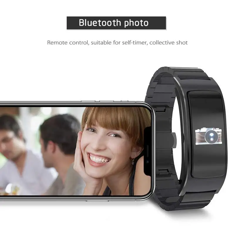 F5 умный Браслет 2 в 1 браслет Bluetooth гарнитура фитнес-трекер часы с монитором