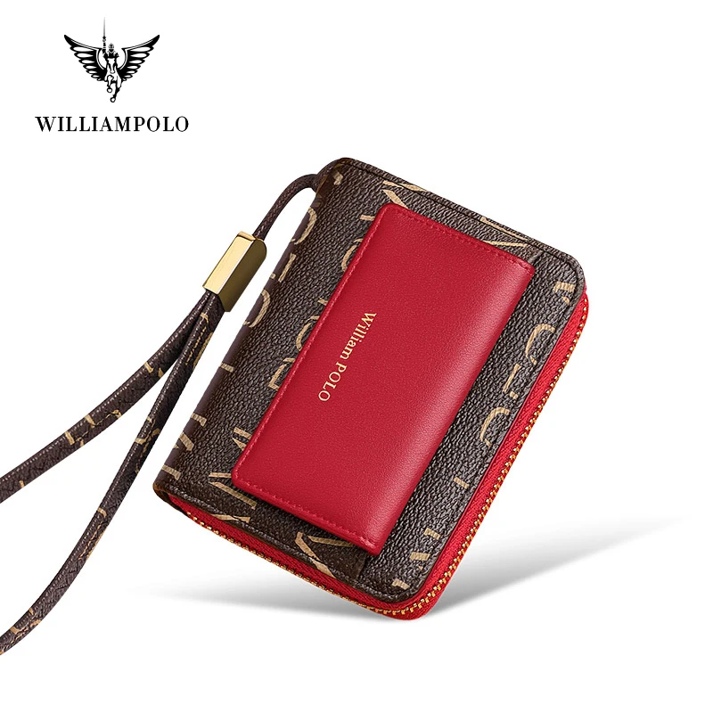 Женские кошельки из ПВХ кожи модный короткий кошелек с ремешком на талии