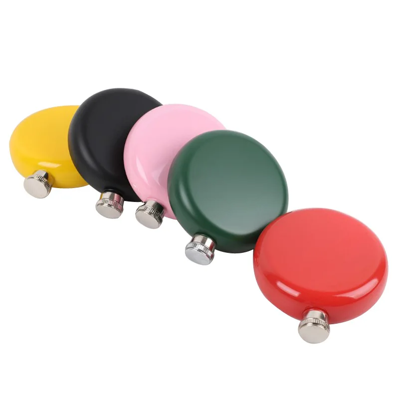 5 унций круглая фотография карманная бутылка для российского виски флакон пять