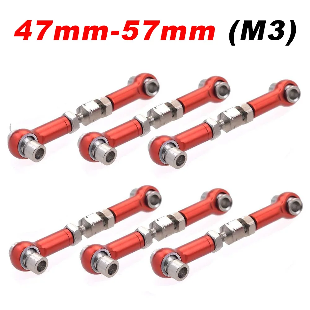 

6PCS 47mm Aluminum link rod Alloy Metal Front / Rear Linkages Servos rod 02012 (10391) For HSP 94122 94123 Wltoys A959