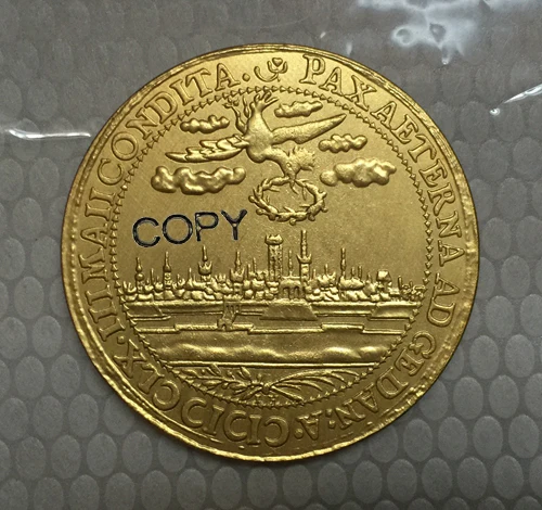 24 каратное покрытие 1660 польских монет копия 42 мм|coin copy|coin coinscoins poland |