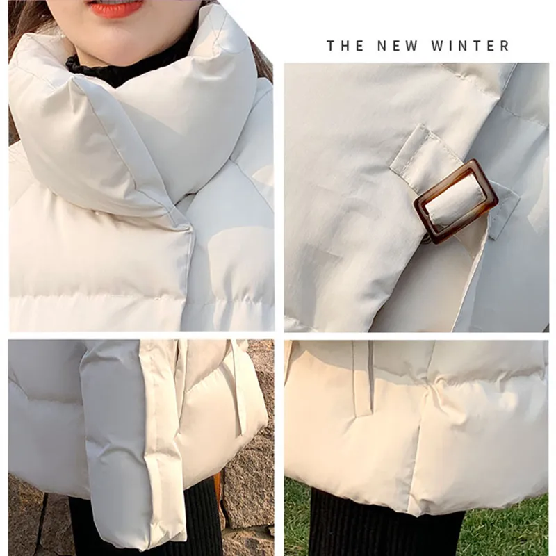 Женская Стеганая куртка с длинным рукавом теплая свободная пуховая парка