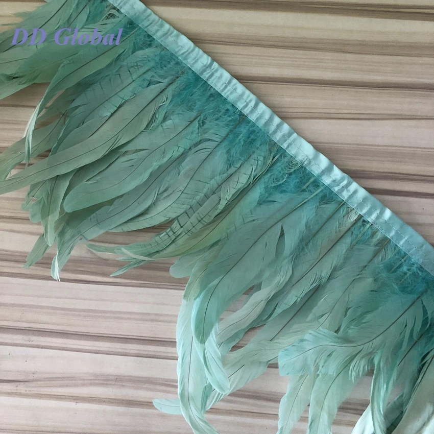 

10 Meters Natural Rooster Feather Trims Fringes Plume Decoration Diy Sewing Accessory 6-8 " Pheasant Feathers for Crafts plume