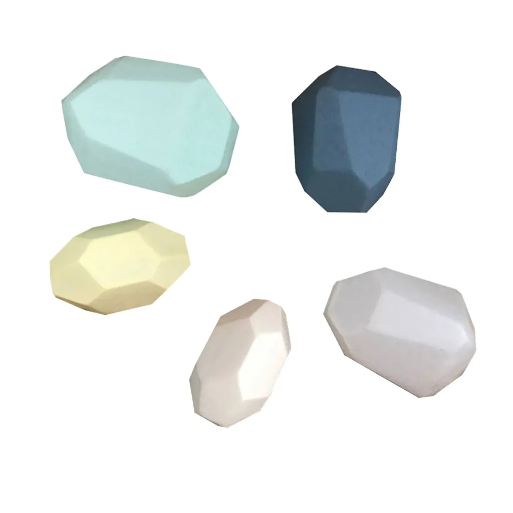 

Creative 5pc Wooden Balance Blocks Stacking Stone Lightweight Natural Colored Puzzle Toy Children Diy Educational Toys