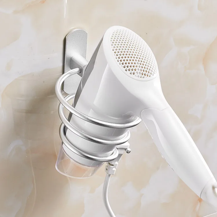 Бесплатная Пробивка фен настенная полка для ванной комнаты сушилка волос