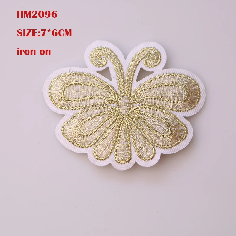 Мультяшные декоративные блестки патчи Бабочка бисер значок вышитая аппликация