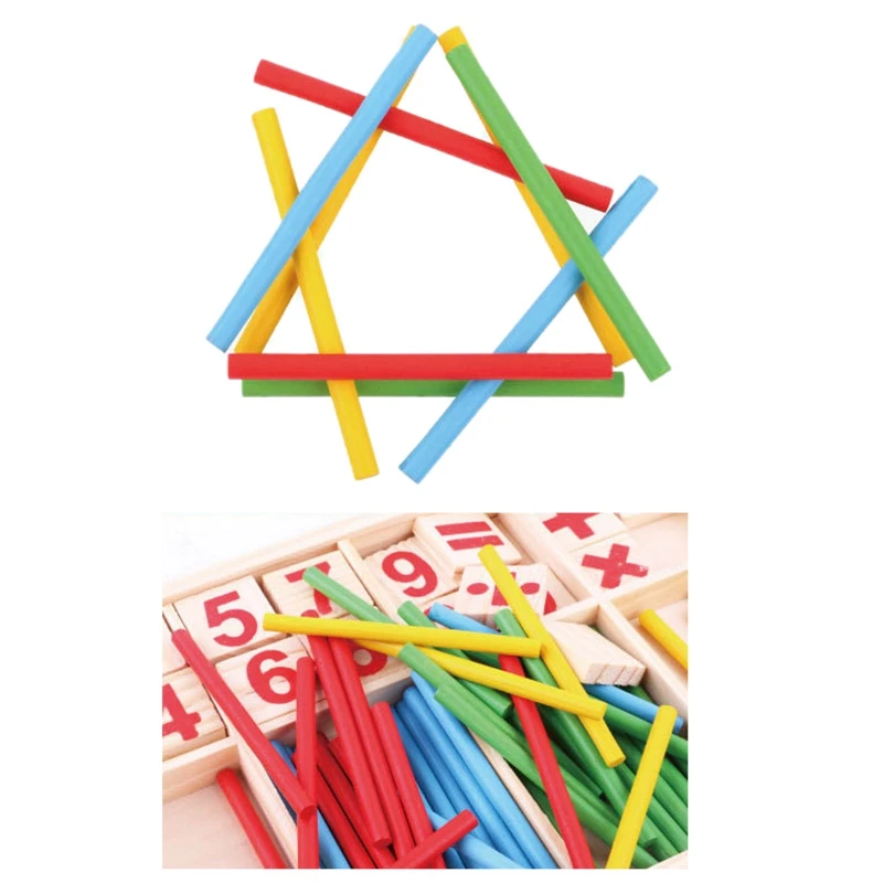 

Wooden Toy Counting Blocks and Sticks Number Counting Childrens Counting Games Wooden Number Intelligence Stick