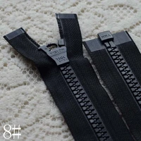 2 pcslot oversized resin plastic long ykk zipper black single open end zip fastenerfor coat sewing accessories wholesale