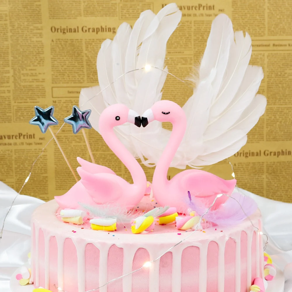 Летние футболки для девочек с Гавайи фламинго торта Детские тропический День