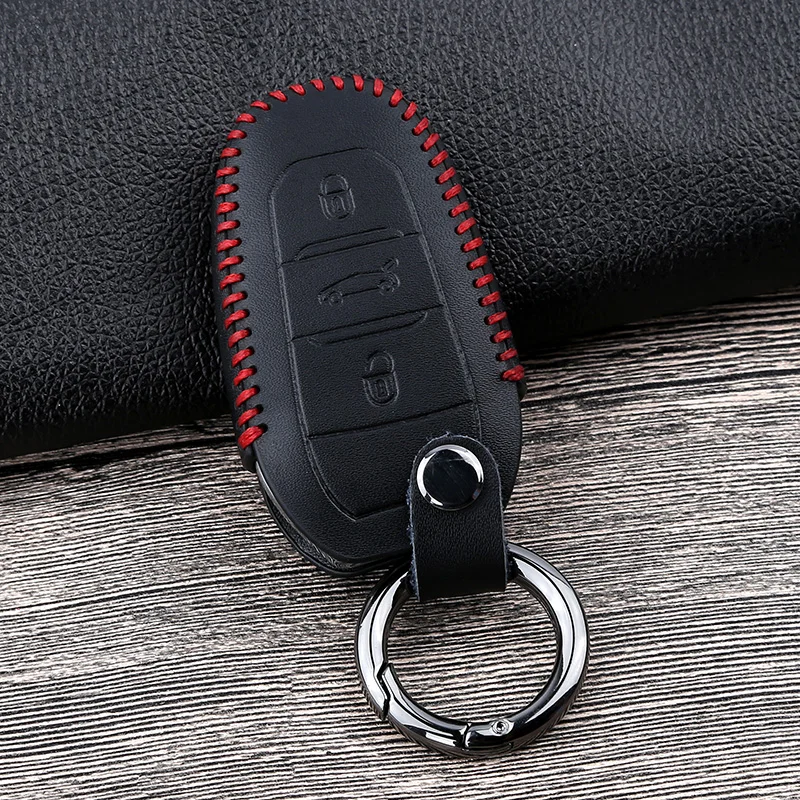 Кожаный чехол для автомобильных ключей КРЫШКА ДЛЯ Citroen C3 C4L C5 C6 C8 C3-XR Picasso Xsara DS7 Peugeot