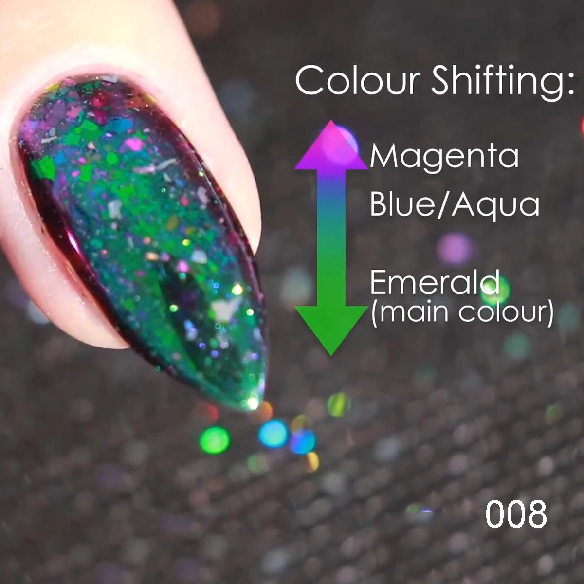 BeautyBigBang, 0,2 г, хамелеон, лак для ногтей, неровные блестки, порошок кораллового цвета, блестки, маникюрные украшения ногти, блестки