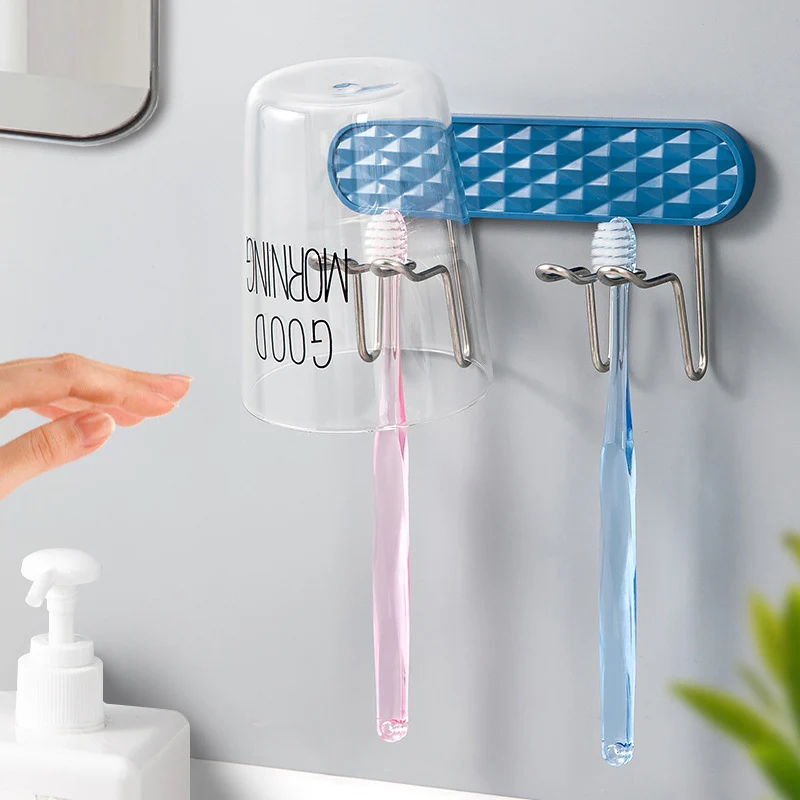 

Simplicity Modern Commodity Shelf Practical Storage Rack Durable Stainless Steel Wall-Mounted Toothbrush Holder Sticky Hook
