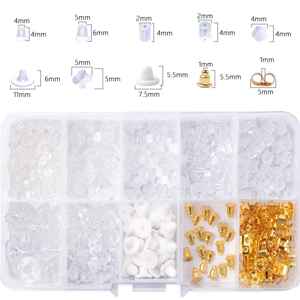 

Earring Jewelry Making Kit Accessories Supplies with Earring Hook Nail Lobster Clasp Open Jump Ring Connector Set for Beads