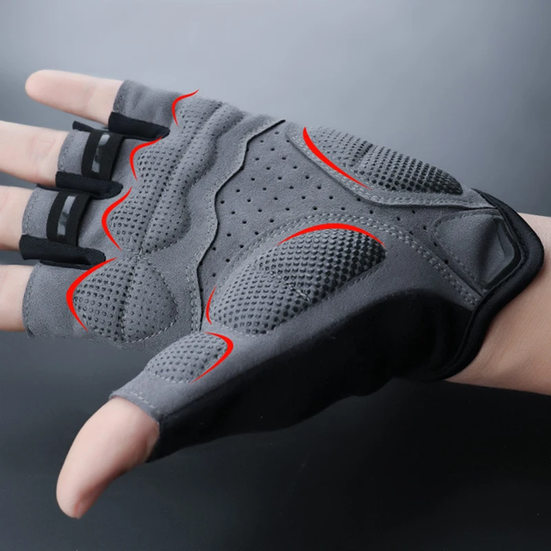 Дышащие велосипедные перчатки WHEEL UP с открытыми пальцами для фитнеса мужские