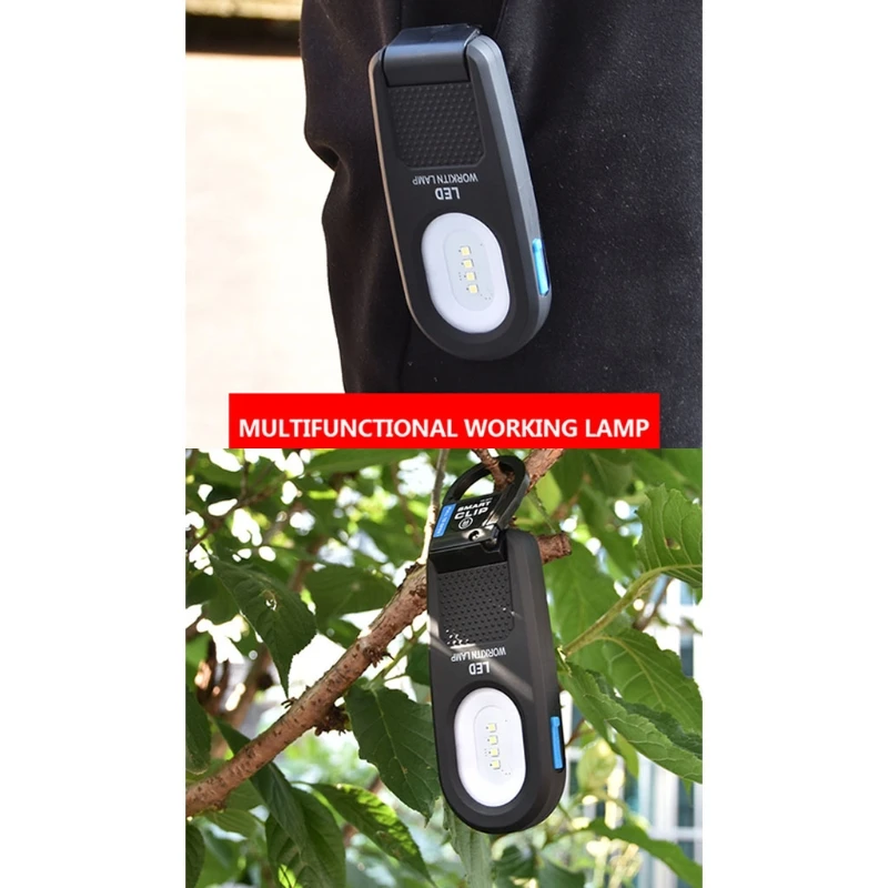 

Portable Rechargeable LED Work Light 180 Foldable Handheld Inspection COB Repair Light Strong Magnetic Base Emergency