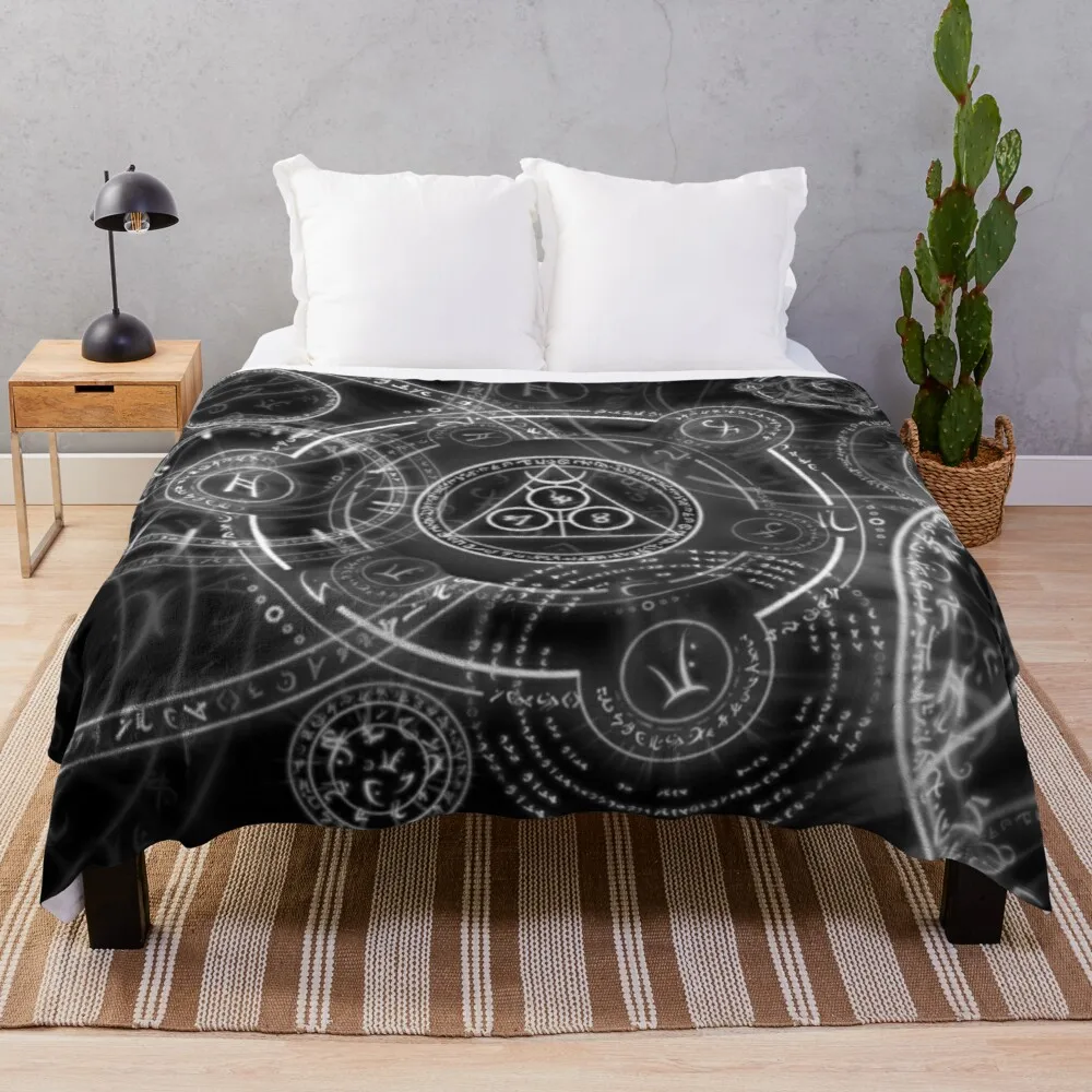 

Viking Runes Sherpa Blanket Warm Super Soft Flannel Office Nap Bedspread Sofa Bedding Plush Quilt Plaids