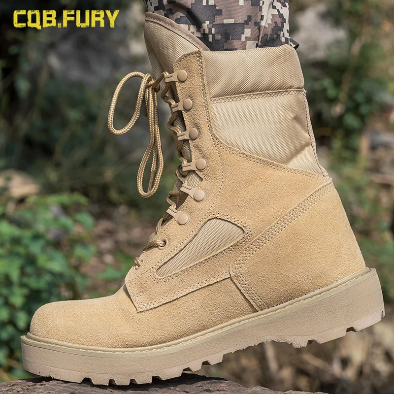 

2021 Spring High Gang Special Forces Combat Men's Boots Tactical Mountaineering Martin Marine Training Outdoor Boots