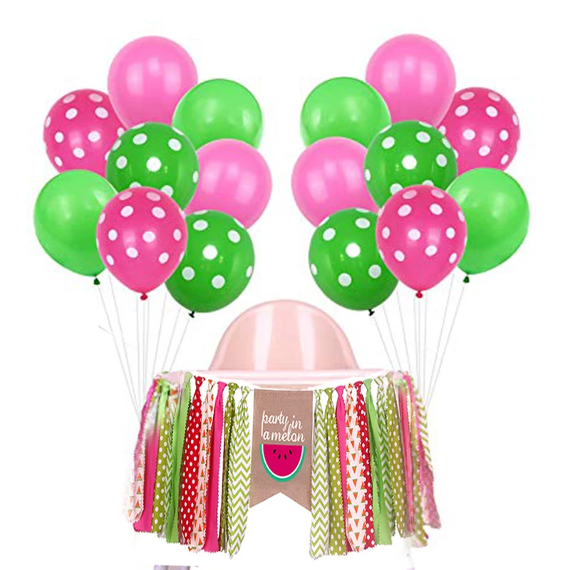 Арбуз в гавайском стиле вечерние украшения латексные шары комплект 1st День