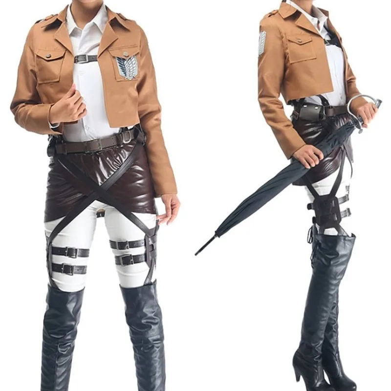 

Anime Attack on Titan Cos Clothes Full Set Sanqi Soldiers Chief Allen Investigation Corps Cosplay Anime Men and Women Clothing