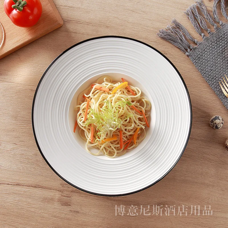 

Nordic Dinner Plates Tableware Pasta Porcelain Dessert Ceramic Plates Dinner Salad Dishes Talerze Obiadowe Dinner Plates BG50DP