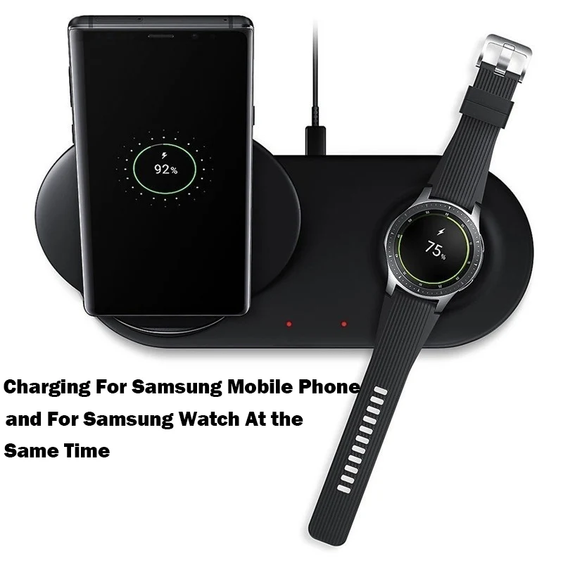 Беспроводное зарядное устройство 2 в 1 для Galaxy Note 10 + 9 8 S10 S9 S8 Plus быстрая