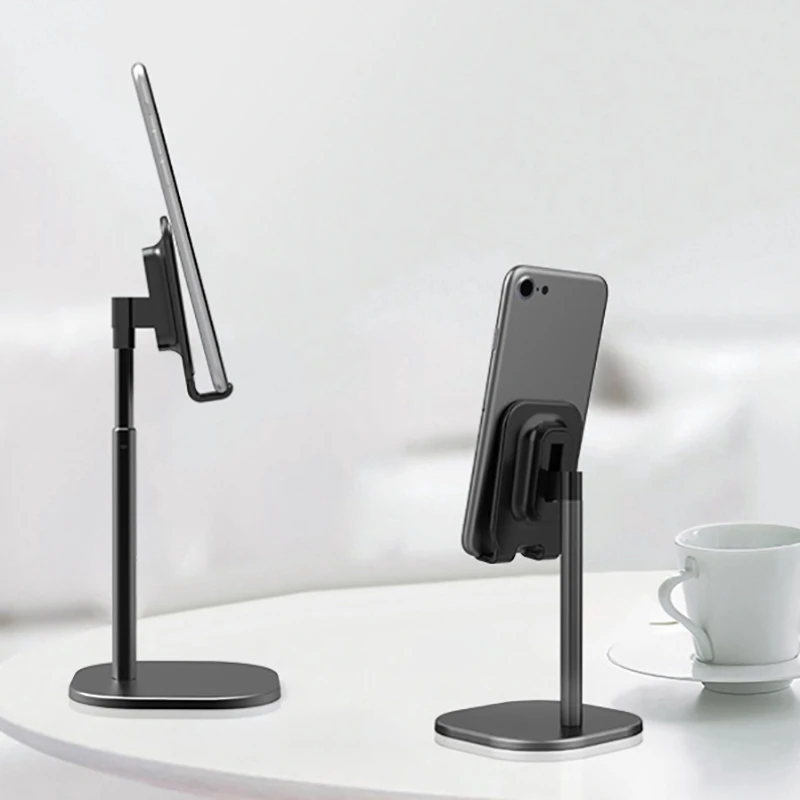 

2021 New Aluminum Alloy Desktop Adjustable Rotation Mobile Smartphone Holder Tablet Phone Mount Stand Bracket for Iphone Samsung