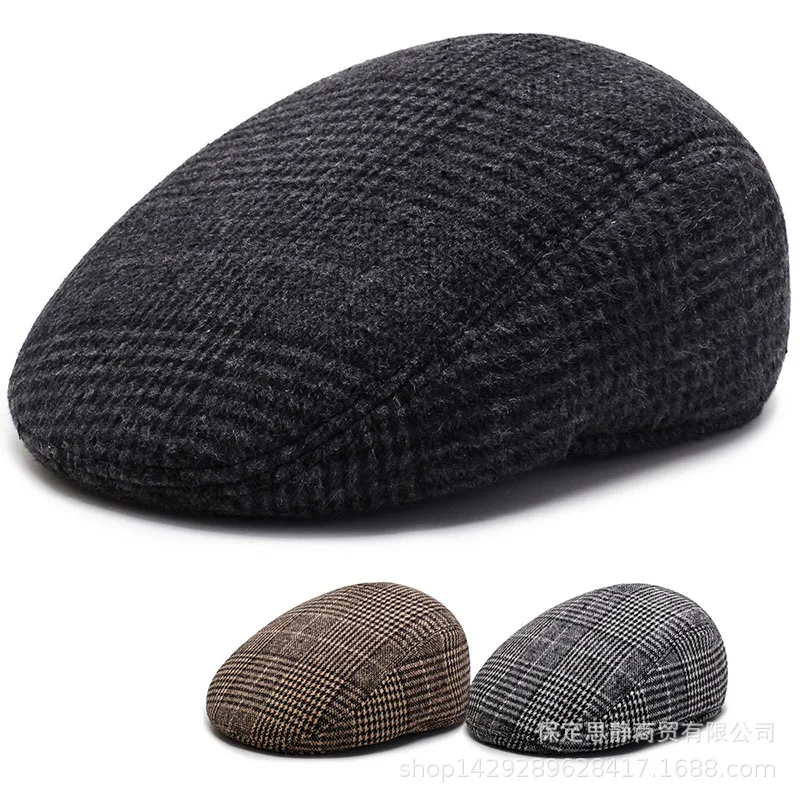 Шерстяная шапка для мужчин среднего возраста теплая зимняя | Аксессуары одежды