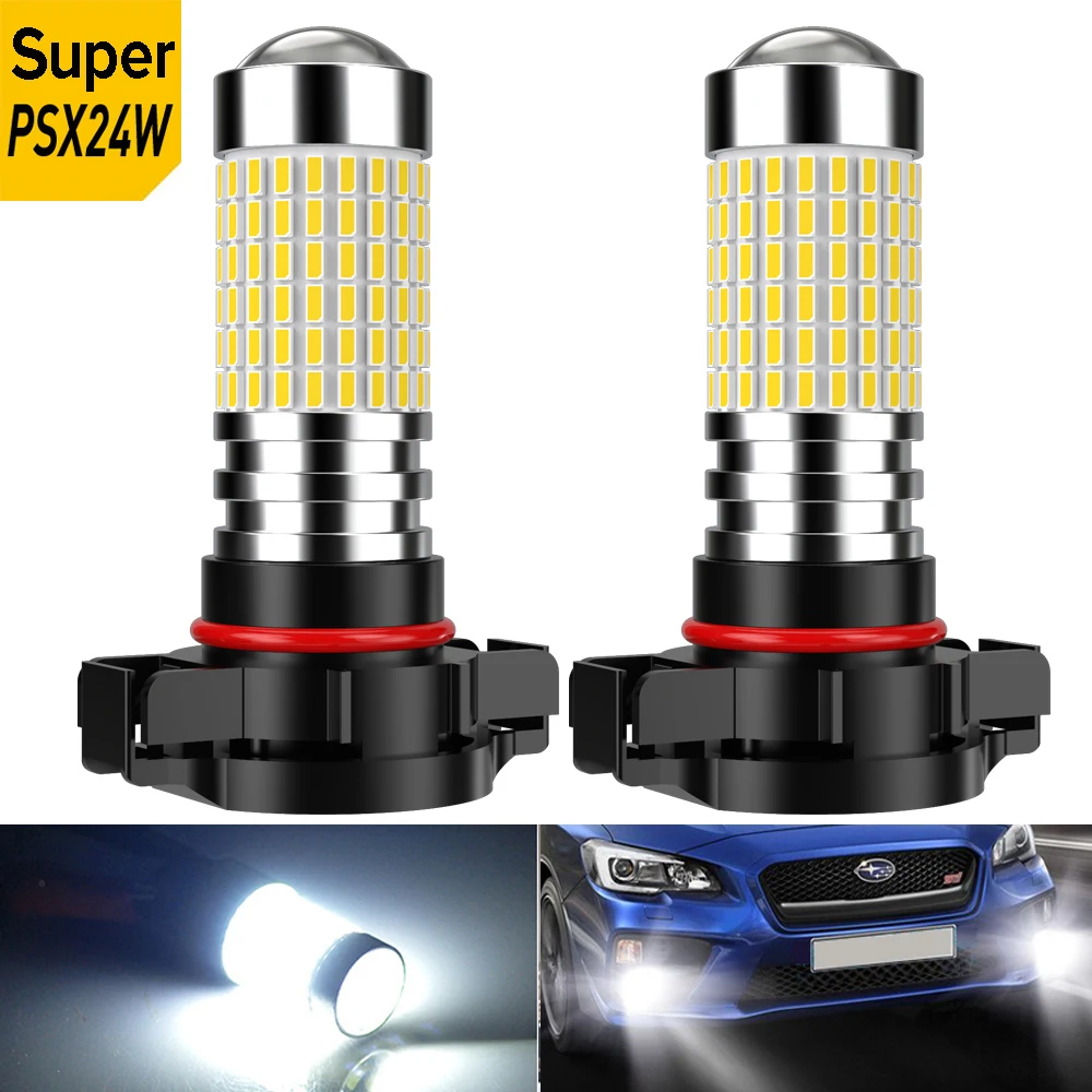 2x PSX24W светодиодный Противотуманные фары H11 H8 H9 H7 5202 9005 9006 лампы для Honda Civic Accord CRV CRZ