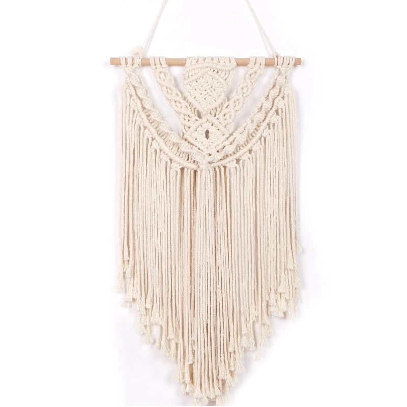 

Макраме Тканые настенный Boho Chic чешские домашний геометрический художественный Декор красивое украшение комнаты общежития 73x35 см