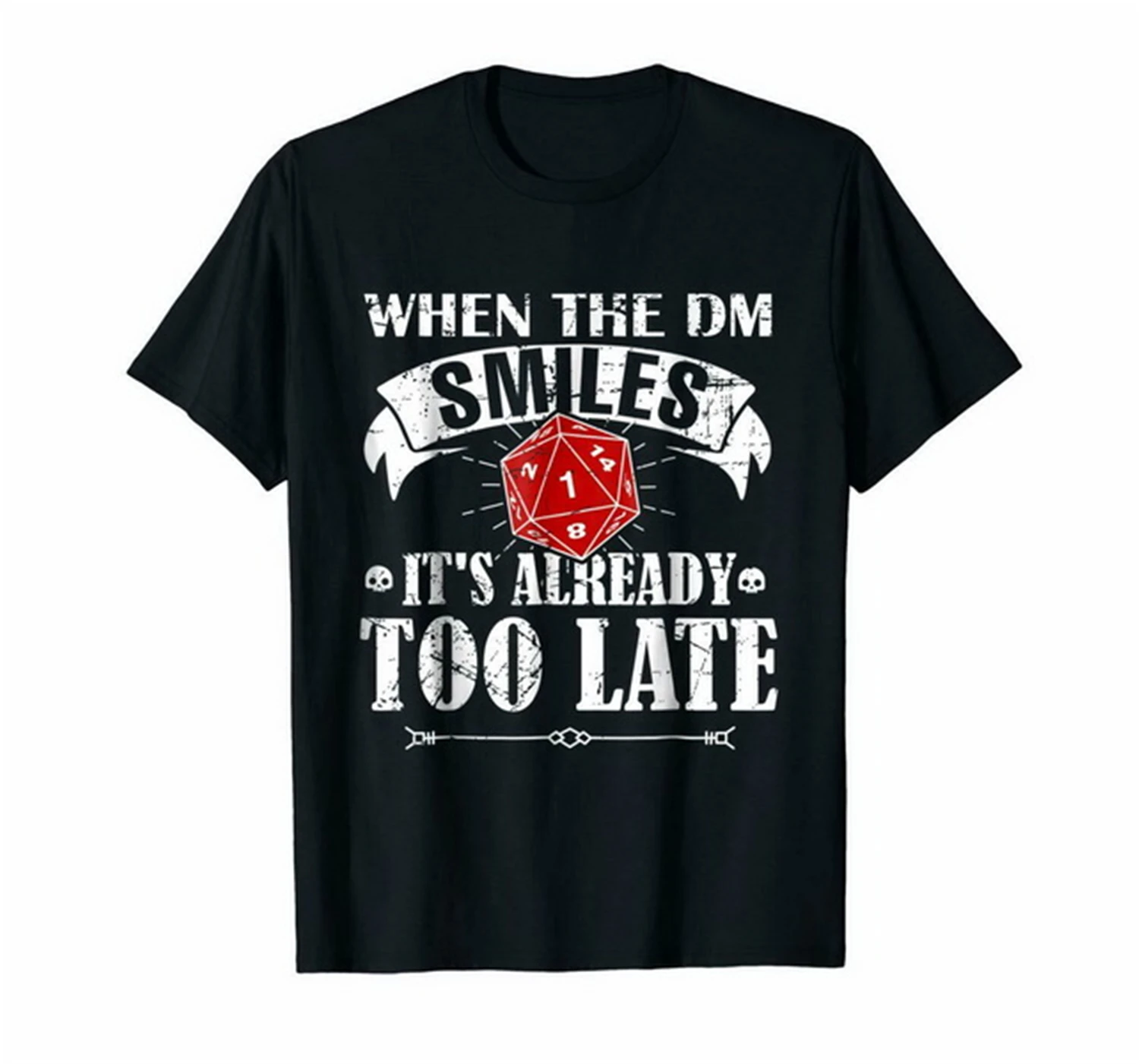 Черная футболка Dnd When Dm Game Master Smile настольная Rpg Us Мужская трендовая 2020 смешной