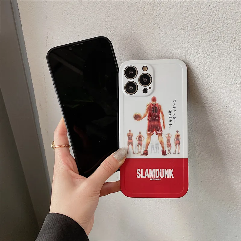 Баскетбол Аниме Slam Dunk 10 Игроков Чехол для телефона iPhone 13 12 11 14 Pro Max X XS XR 7 8 Plus Hanamichi Sakuragi Картинка на обложке.
