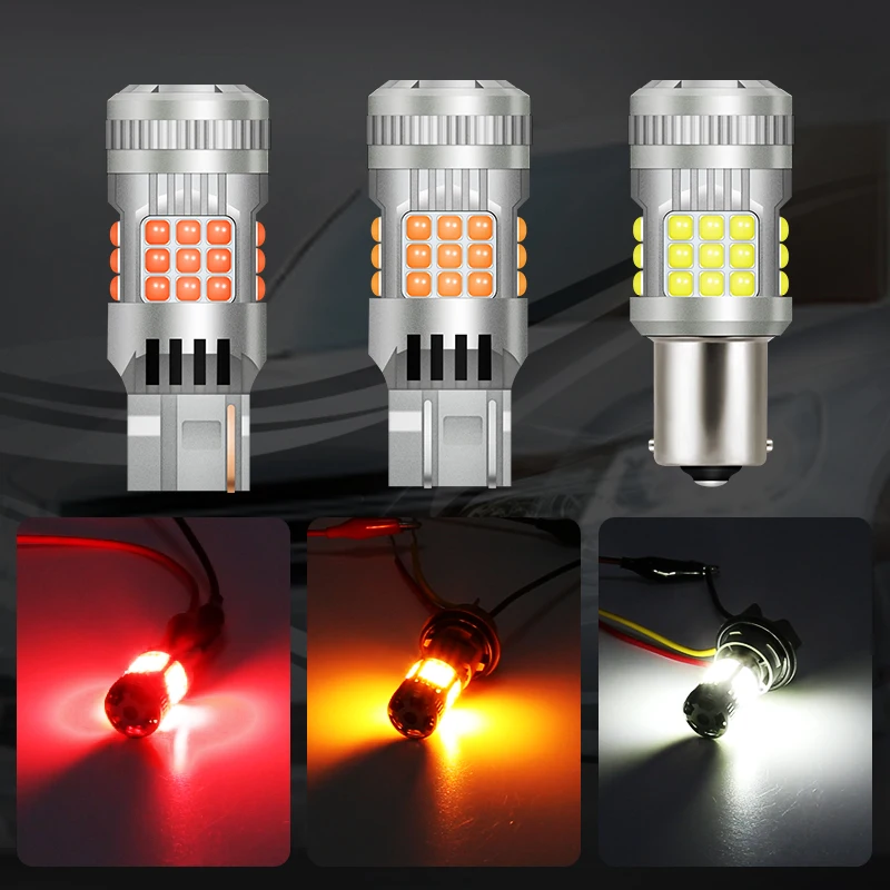 

1156 BA15S P21W BAU15S LED Lights Car Dual Bulb 1157 BAY15D 7440 3156 3157 S25 T20 T25 Turn Signal Reverse Brake Parking Lamp