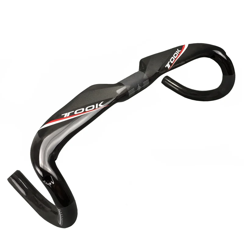 

Ульсветильник руль из углеродного волокна TOSEEK 31,8 мм, изогнутый руль для BMX, дорожного велосипеда, гоночный руль 400/420/440 мм, глянцевый руль