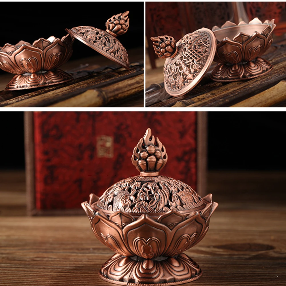 Художественный Святой Тибетский горелка для благовоний в виде лотоса из