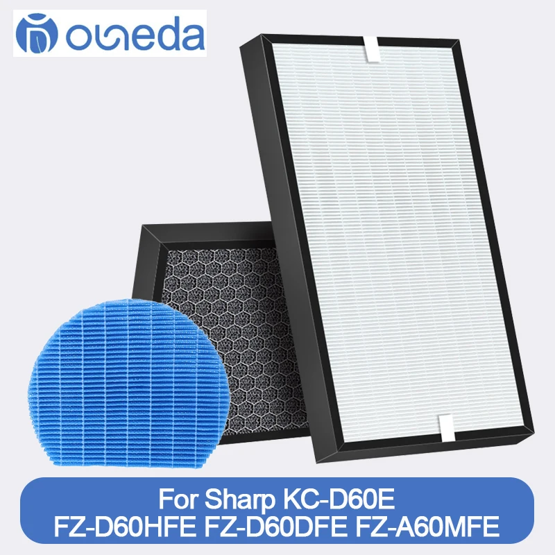 

Сменные детали для очистителя воздуха Sharp FZ-D60HFE FZ-D60DFE FZ-A60MFE, HEPA, активированный уголь и фильтр-увлажнитель для KC-D60E