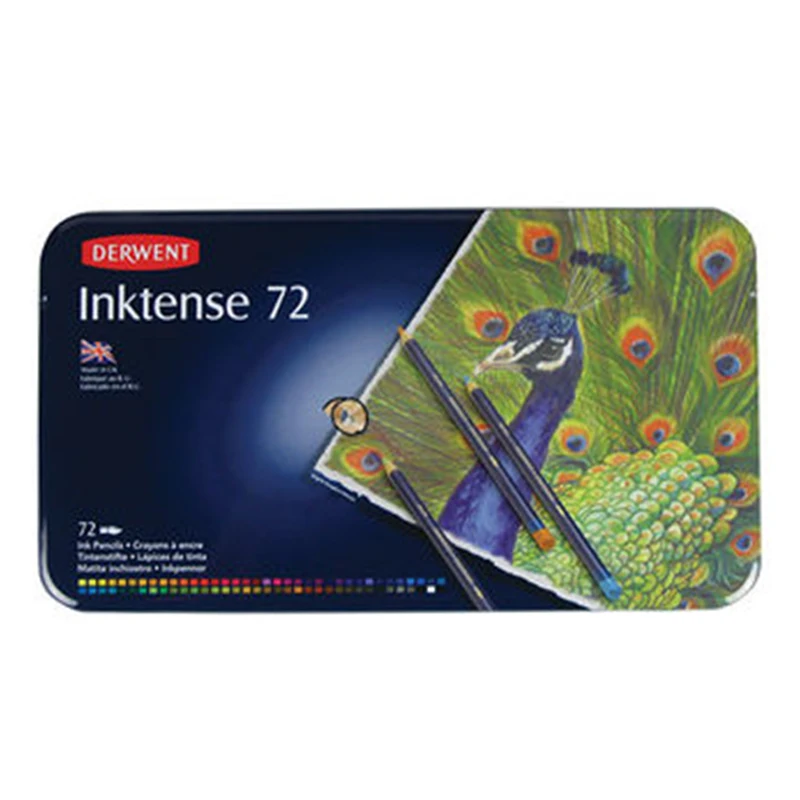 

72 Pcs/Set Derwent Inktense 72 Pencils Tin Set-Soluble Pencil for Painting rotulador 2018