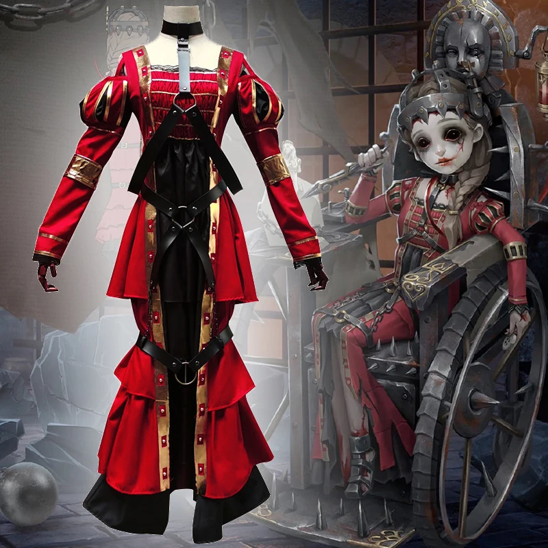 

Game Identity V Cosplay Costumes Galatea Claude Sculptor Cosplay Costume Maria Skin Uniforms Clothes Suits Wears Red Dress Cos