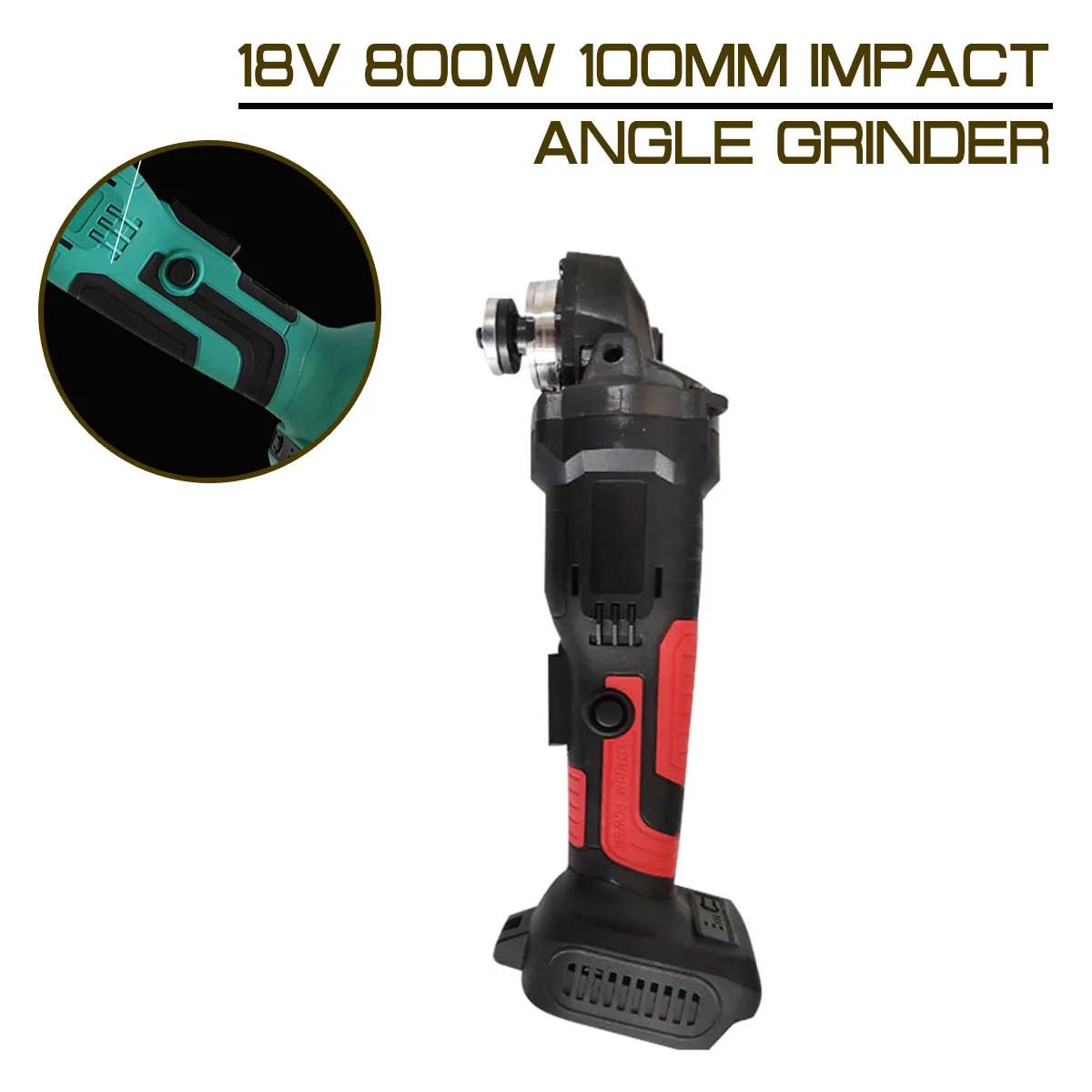 

Ударная угловая шлифовальная машина без аккумулятора, 800 Вт, 18 в, 100 мм