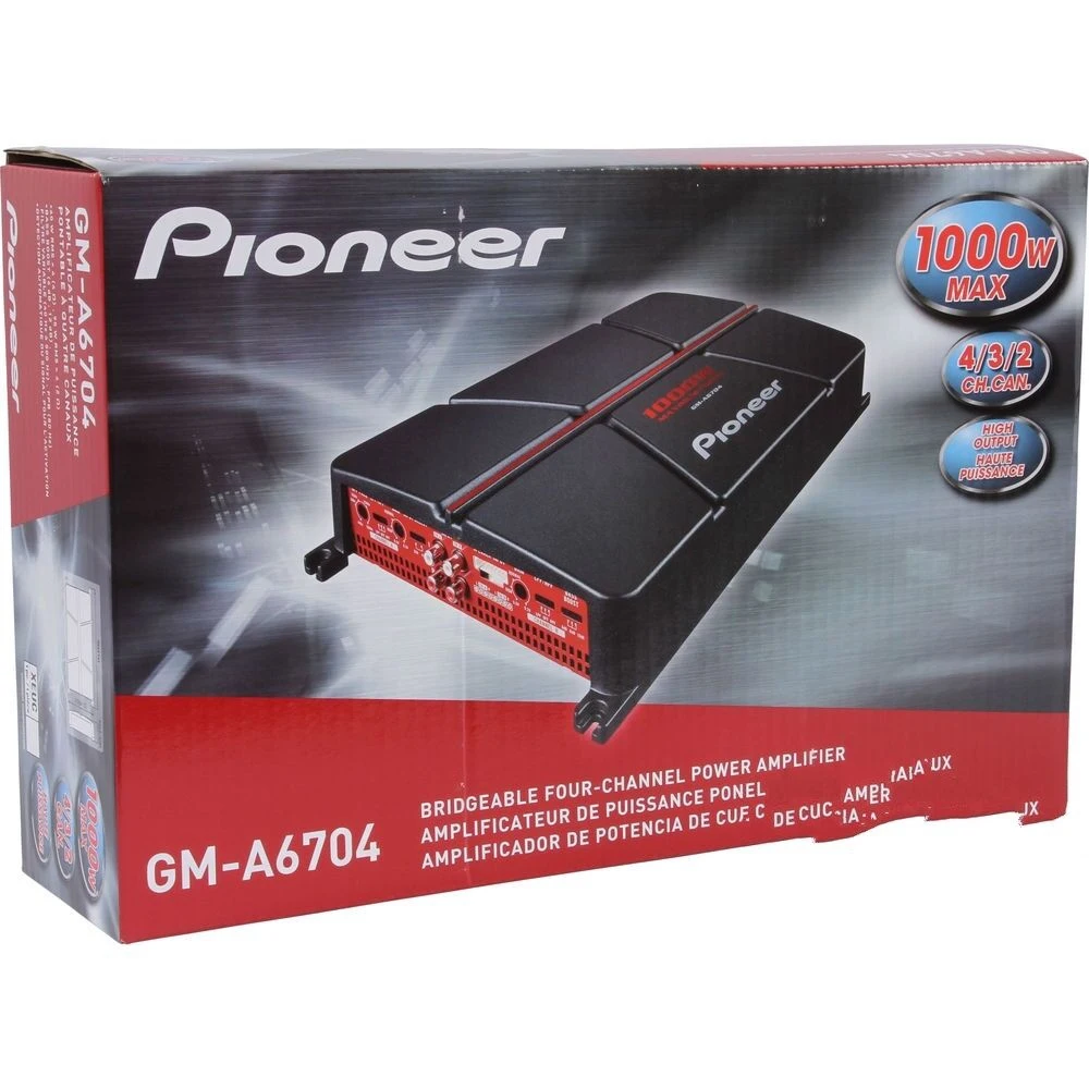 Автомобильный 4-х канальный усилитель PIONEER GM-A6704 красный |
