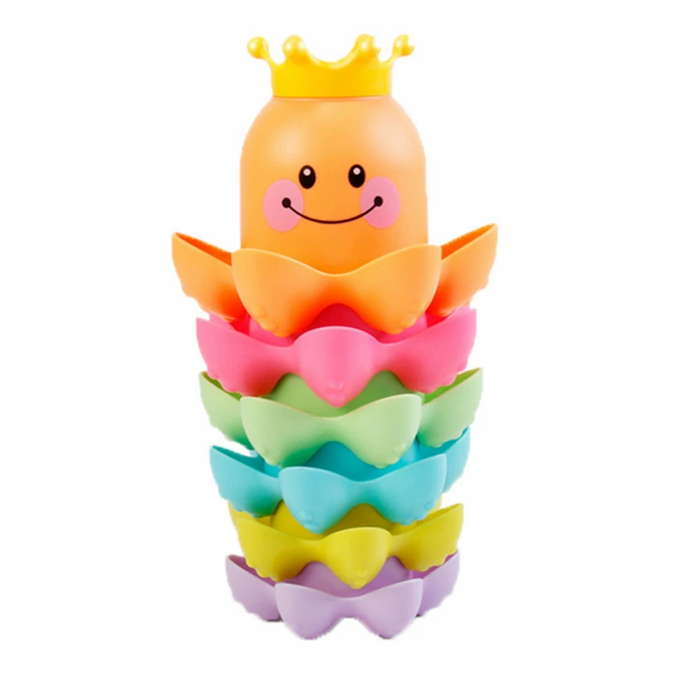 

Ocean Life Stacking Cups Bath Toy Summer Kid's Play Water Beach Toys 6M+ Children Play Educational Cute Funny Bathroom Toys